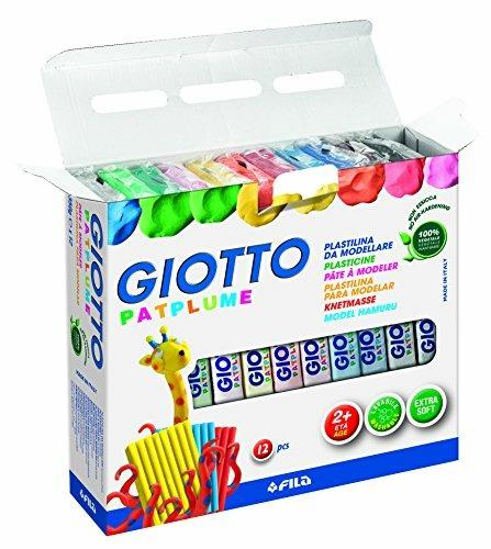 Lafeltrinelli Pasta da modellare Giotto Patplume. Scatola 12 panetti da 350 g. Colori assortiti
