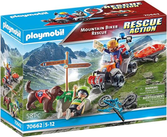 Lafeltrinelli Playmobil Rescue Action Mountain Biker Rescue