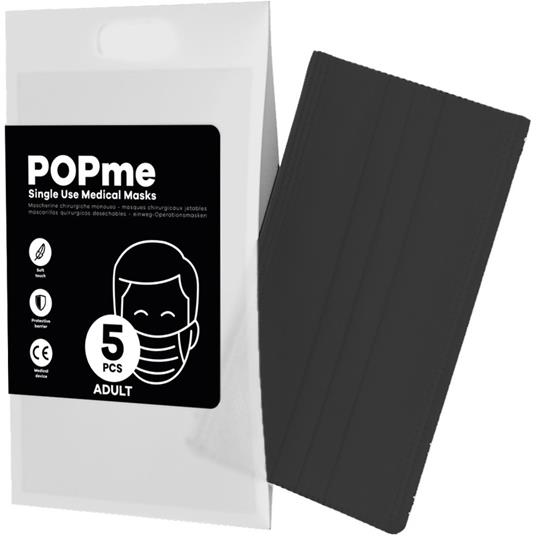 Lafeltrinelli Popme Mascherina Chirurgica Adult Black 5 Pz