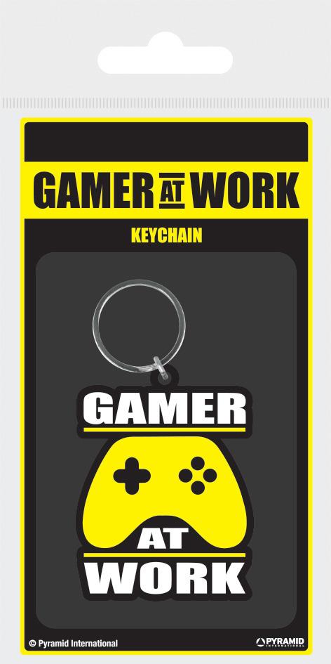 Lafeltrinelli Portachiavi Gamer At Work Joypad Rubber Keychain