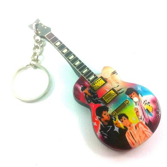 Lafeltrinelli Portachiavi in Legno Forma Chitarra Mod. Exclusive - Elvis Presley Tribute