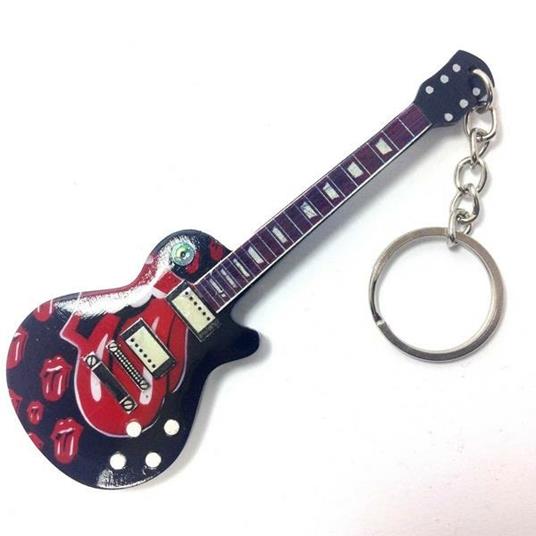 Lafeltrinelli Portachiavi in Legno Forma Chitarra Mod. Exclusive. Rolling Stones Tongue