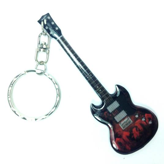 Lafeltrinelli Portachiavi In Metallo A Forma Di Chitarra. AC / DC. Angus Young