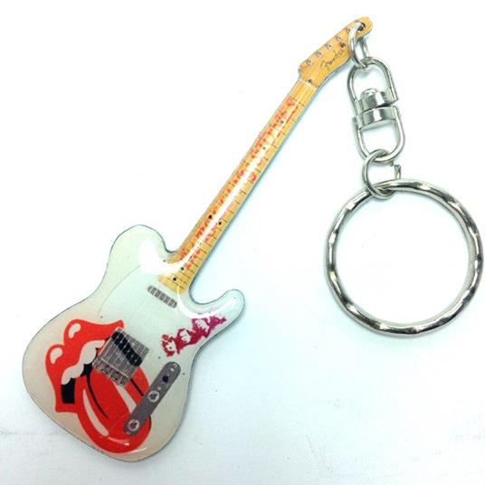 Lafeltrinelli Portachiavi In Metallo A Forma Di Chitarra. Rolling Stones. Tongue