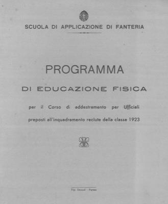 Lafeltrinelli Programma di educazione fisica della classe 1923
