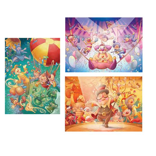 Lafeltrinelli Puzzle 3 Puzzle da 48 pezzi Supercolor: The Circus