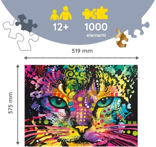 Lafeltrinelli Puzzle Da 1000 Pezzi Woodcraft - Gatto Colorato