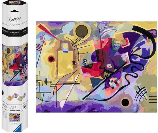 Lafeltrinelli Ravensburger - CreArt Premium B Canvas Kandinsky Giallo Rosso e Blu Kit Pittura 14+ Anni 30x40 cm