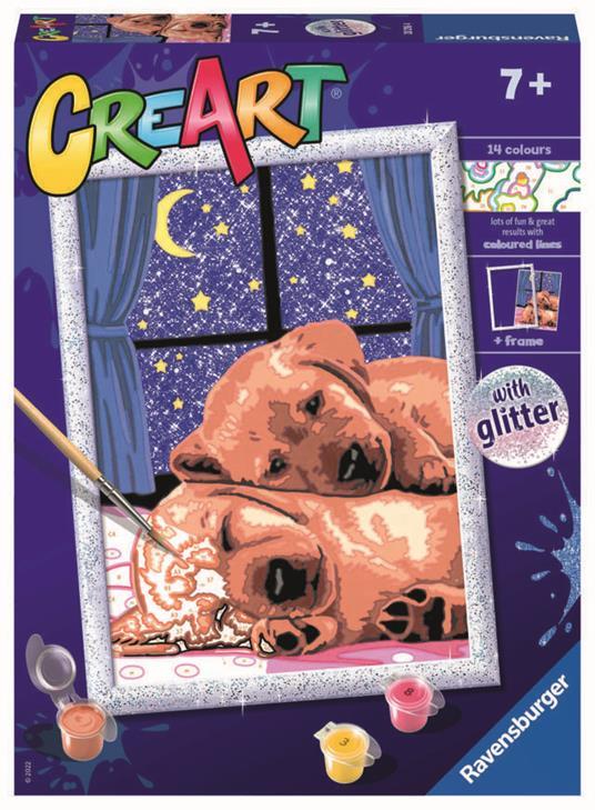 Lafeltrinelli Ravensburger - CreArt Serie D: Coppia di cagnolini Kit per Dipingere con i Numeri