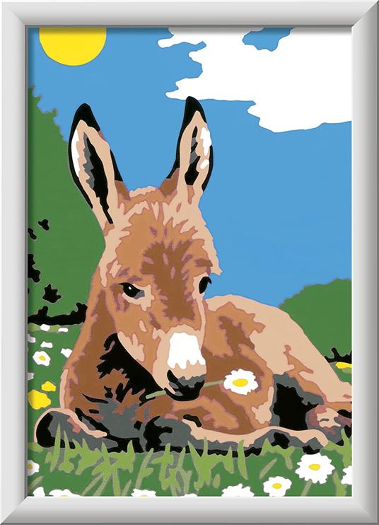 Lafeltrinelli Ravensburger - CreArt Serie E: Asinello Kit Per Dipingere Con I Numeri Contiene Una Tavola Prestampata Pennello