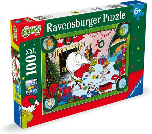 Lafeltrinelli Ravensburger - Puzzle 100 Pezzi XXL Il Grinch Idea Regalo Per Bambini 6+ Anni Gioco Educativo E Stimolante
