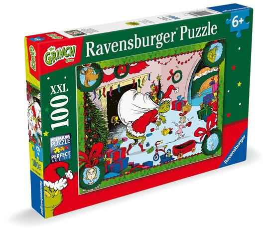 Lafeltrinelli Ravensburger - Puzzle 100 Pezzi XXL il Grinch Idea Regalo per Bambini 6+ Anni Gioco Educativo e Stimolante