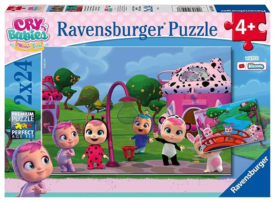 Lafeltrinelli Ravensburger - Puzzle Cry Babies Collezione 2x24 2 Puzzle da 24 Pezzi Età Raccomandata 4+ Anni