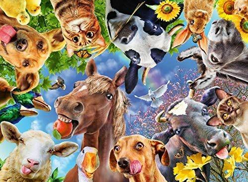 Lafeltrinelli Ravensburger - Puzzle Divertenti Animali Da Fattoria 200 Pezzi XXL Età Raccomandata 8+ Anni
