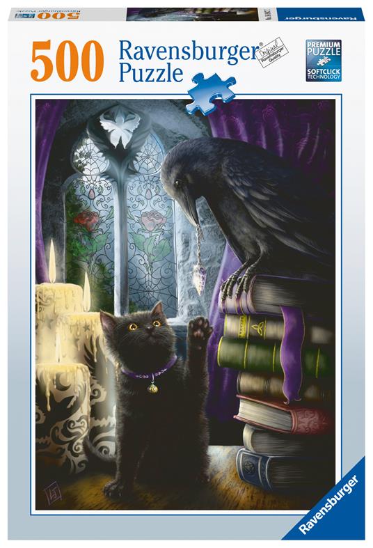 Lafeltrinelli Ravensburger - Puzzle Gatto e Corvo 500 Pezzi Puzzle Adulti