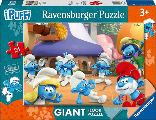 Lafeltrinelli Ravensburger - Puzzle I Puffi Collezione 24 Giant Pavimento 24 Pezzi Età Raccomandata 3+ Anni