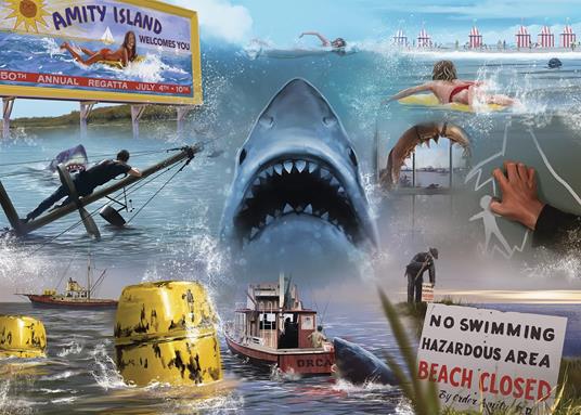 Lafeltrinelli Ravensburger - Puzzle Jaws - Lo Squalo 1000 Pezzi Puzzle Adulti