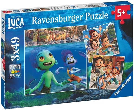 Lafeltrinelli Ravensburger - Puzzle Luca Collezione 3x49 3 Puzzle Da 49 Pezzi Età Raccomandata 5+ Anni