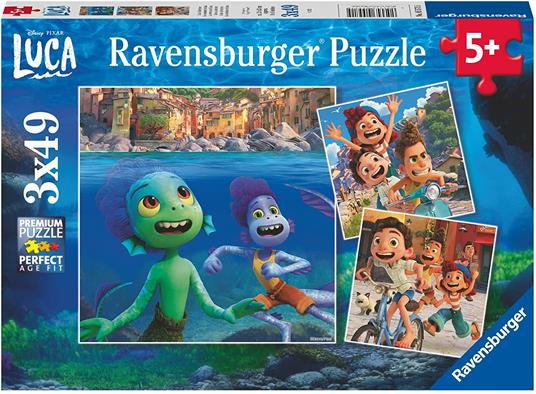 Lafeltrinelli Ravensburger - Puzzle Luca Collezione 3x49 3 Puzzle da 49 Pezzi Età Raccomandata 5+ Anni