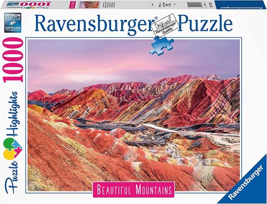 Lafeltrinelli Ravensburger - Puzzle Montagne Arcobaleno Cina Collezione Beautiful Mountains 1000 Pezzi Puzzle Adulti