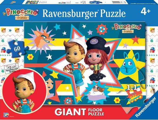 Lafeltrinelli Ravensburger - Puzzle Pinocchio Collezione 60 Giant Pavimento 60 Pezzi Età Raccomandata 4+ Anni