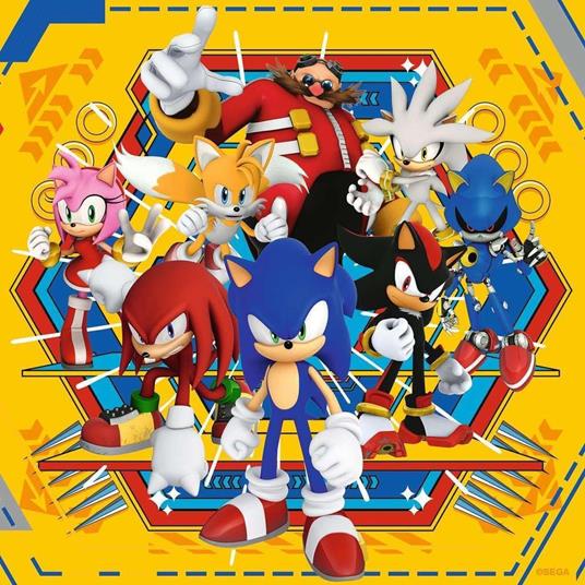 Lafeltrinelli Ravensburger - Puzzle Sonic Collezione 3x49 3 Puzzle Da 49 Pezzi Età Raccomandata 5+ Anni