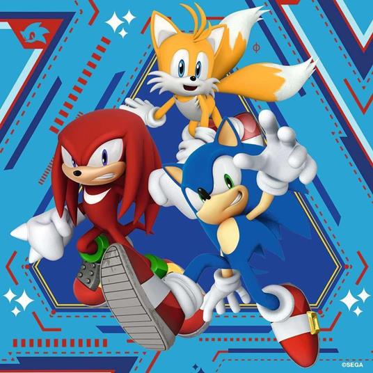Lafeltrinelli Ravensburger - Puzzle Sonic Collezione 3x49 3 Puzzle Da 49 Pezzi Età Raccomandata 5+ Anni