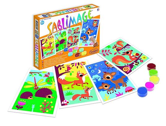 Lafeltrinelli Sentosphere Quadretti Con Sabbia Colorata Sablimage Animali Del Bosco