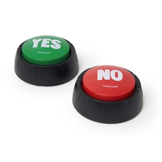 Lafeltrinelli Set Di Due Pulsanti Sonori Legami Yes&No - Set Of Two Sound Buttons
