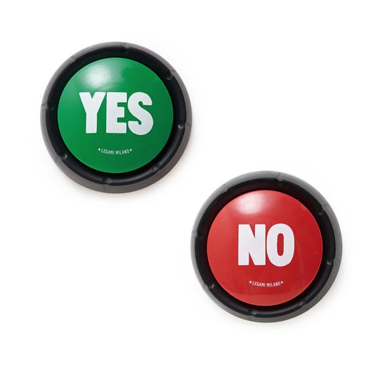 Lafeltrinelli Set di due pulsanti sonori Legami Yes&No - Set Of Two Sound Buttons