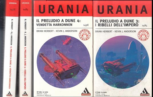 Lafeltrinelli Urania 1485 1498 Il Preludio A Dune 3/4 2 Volumi- Herbert Anderson- B-Zfs243