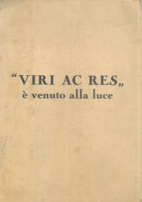 Lafeltrinelli Viri ac res é venuto alla luce. Praefatio