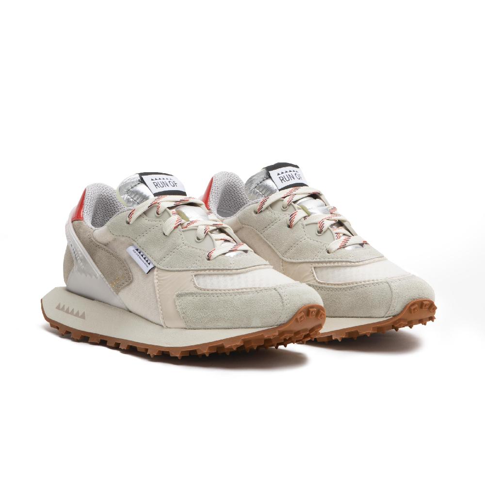 RUN OF Calla Sneakers In Pelle Scamosciata E Rete Di Nylon Con Talloncino In Pelle %