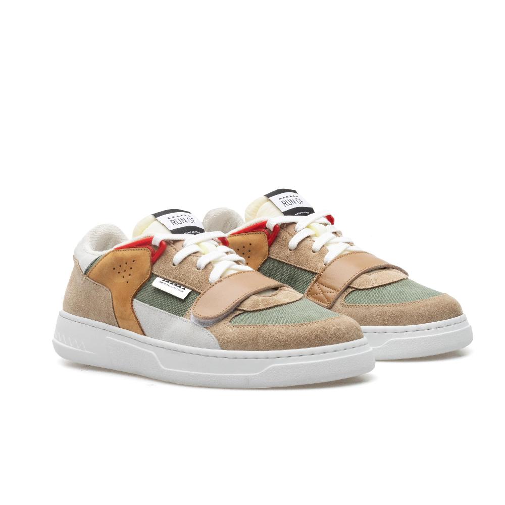 RUN OF Foam RS Sneakers In Pelle Pelle Scamosciata E Tela Di Cotone %