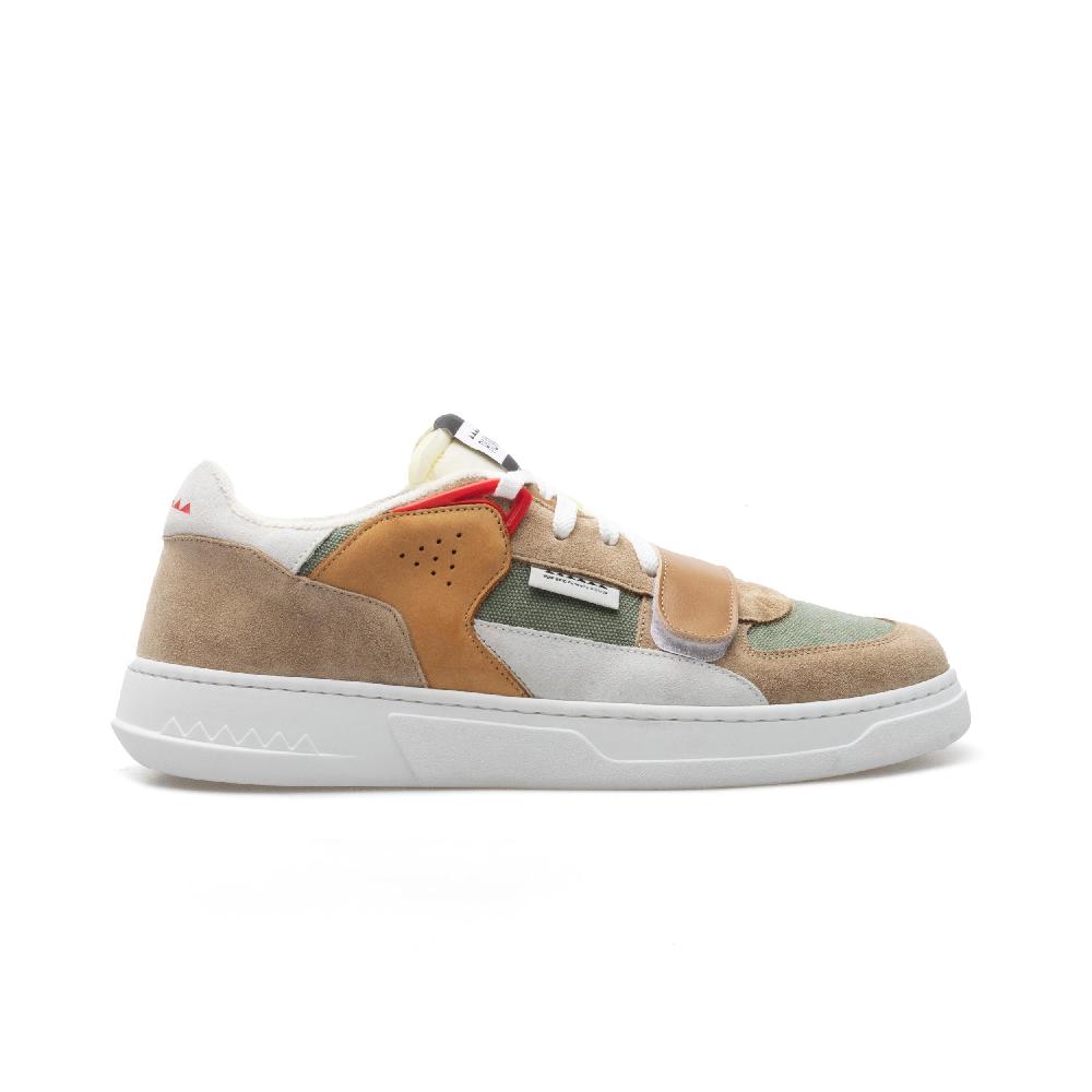 RUN OF Foam RS sneakers in pelle pelle scamosciata e tela di cotone %