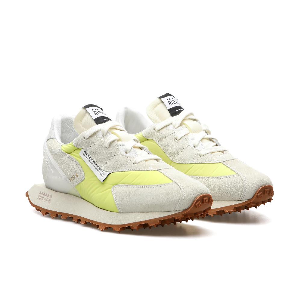 RUN OF Lime/B Sneakers In Pelle Scamosciata E Nylon Color Lime
