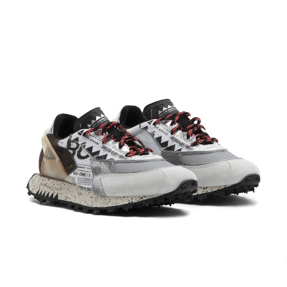 RUN OF Ro1 Howard Sneakers In Pelle Nylon Pelle Scamosciata E Rete