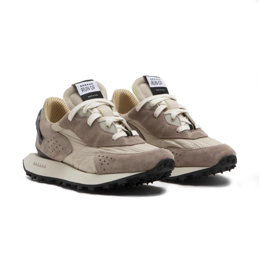 RUN OF Elio Sneakers In Pelle Scamosciata E Nylon