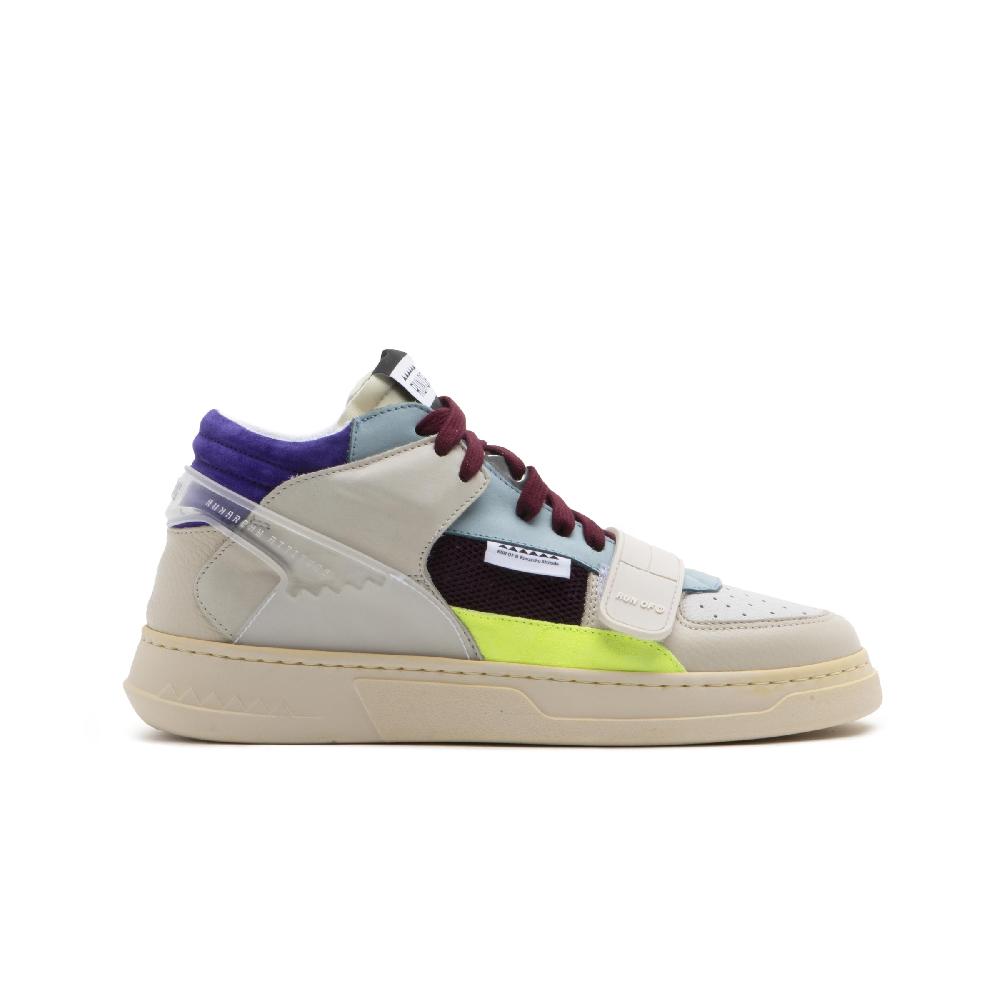RUN OF Mixy Sneakers In Pelle E Pelle Scamosciata