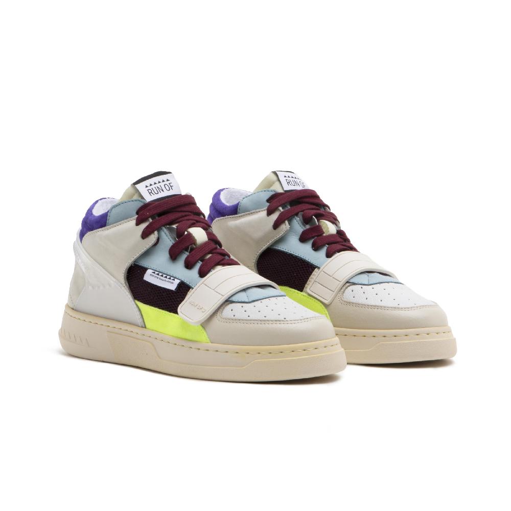 RUN OF Mixy Sneakers In Pelle E Pelle Scamosciata