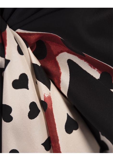 LA DOUBLE J Abito Athena In Gattopardo Placée Black In Silk Voile - LA DOUBLE J