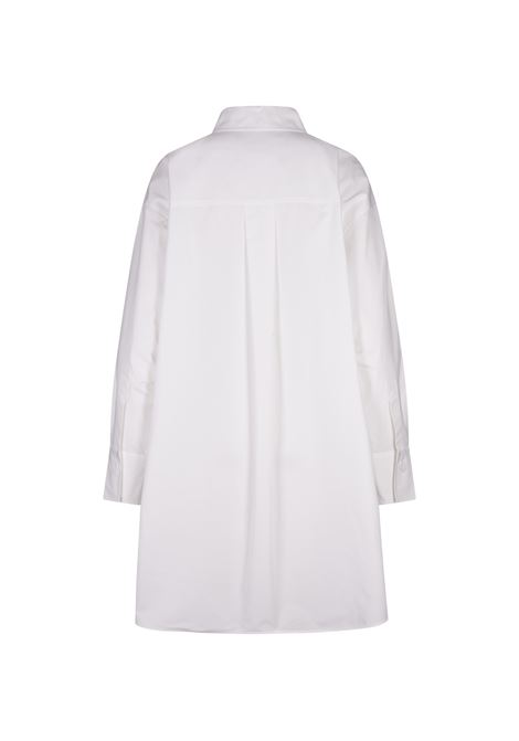 JIL SANDER Abito Chemisier In Popeline Bianco - JIL SANDER