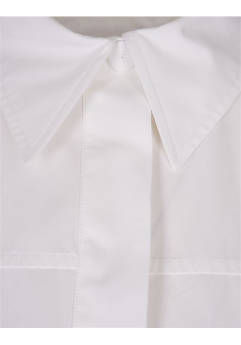 JIL SANDER Abito Chemisier In Popeline Bianco - JIL SANDER