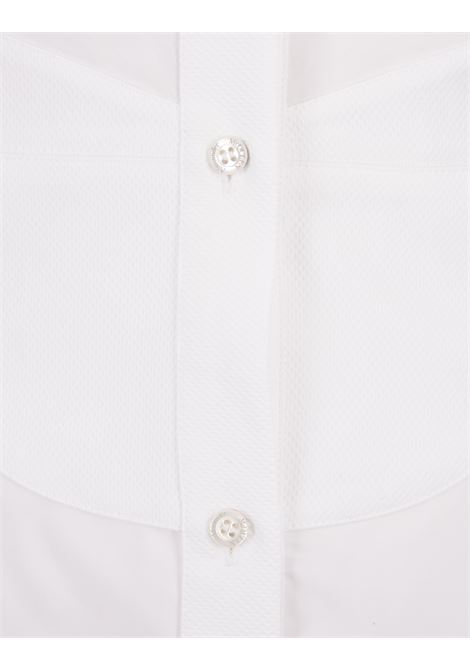 ALEXANDER MCQUEEN Abito Chemisier Midi Corsetto Bianco - ALEXANDER MCQUEEN