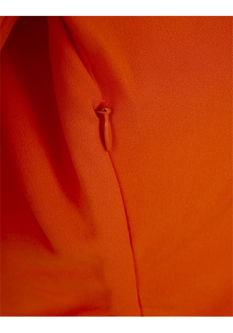 RABANNE Abito Corto Arancione Con Spalle Scoperte E Orlo Stampato - RABANNE