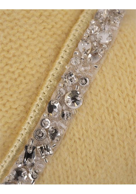 BLUMARINE Abito Corto Giallo Con Cut-Out A Cuore E Cristalli - BLUMARINE