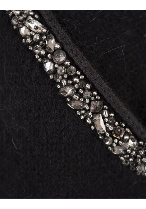 BLUMARINE Abito Corto Nero Con Cut-Out A Cuore E Cristalli - BLUMARINE