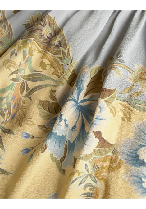 ETRO Abito Giallo In Crepe De Chine Con Stampa - ETRO