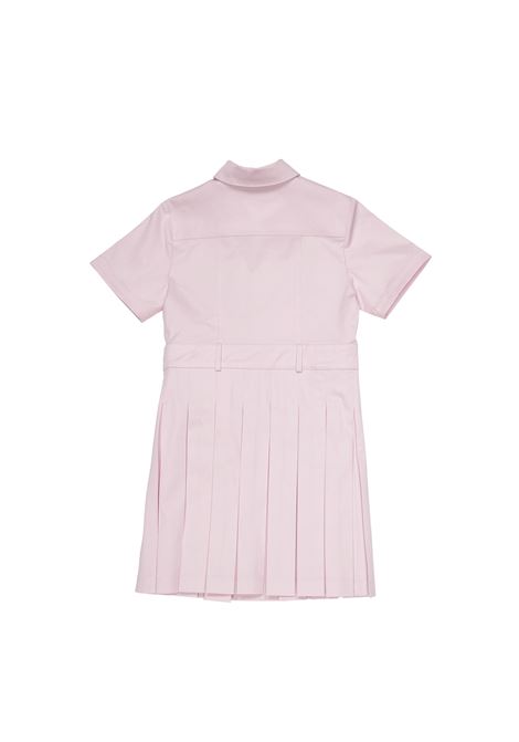FENDI KIDS Abito In Gabardina Rosa Con Patch FF - FENDI KIDS