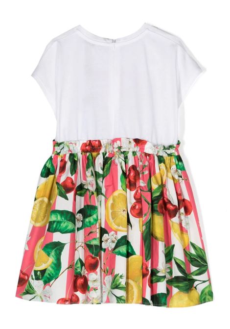 DOLCE & GABBANA KIDS Abito In Jersey E Popeline Con Stampa Limoni E Ciliegie - DOLCE & GABBANA KIDS